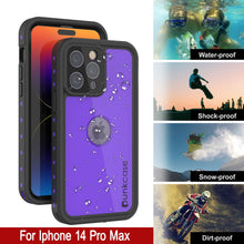 Load image into Gallery viewer, Coque étanche IP68 pour iPhone 14 Pro Max, Punkcase [Violet] [Série StudStar] [Slim Fit] [Anti-poussière]
