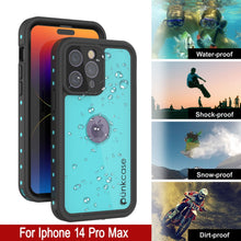 Load image into Gallery viewer, Coque étanche IP68 pour iPhone 14 Pro Max, Punkcase [teal] [série StudStar] [ajustement mince]
