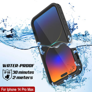 Coque étanche IP68 pour iPhone 14 Pro Max, Punkcase [Transparente] [Série StudStar] [Ajustement fin] [Antipoussière]