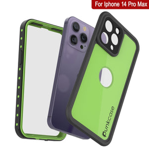 Coque étanche IP68 pour iPhone 14 Pro Max, Punkcase [Vert clair] [Série StudStar] [Ajustement Slim] [Anti-poussière]