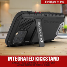 Charger l&#39;image dans la galerie, Coque iPhone 14 Pro Metal Extrême 3.0, Étui résistant en alliage militaire [antichoc] Coque en aluminium imperméable [noir]
