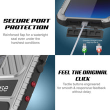 Charger l&#39;image dans la galerie, Coque iPhone 14 Pro Metal Extreme 3.0, étui blindé résistant aux chocs de qualité militaire [anti-choc] étanche en aluminium [rouge]
