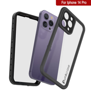 Étui iPhone 14 Pro étanche IP68, Punkcase [Transparent] [Série StudStar] [Ajustement Mince] [Anti-saleté]