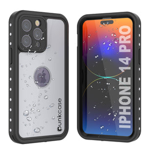Étui étanche IP68 pour iPhone 14 Pro, Punkcase [Blanc] [Série StudStar] [Ajustement Slim] [Antipoussière]