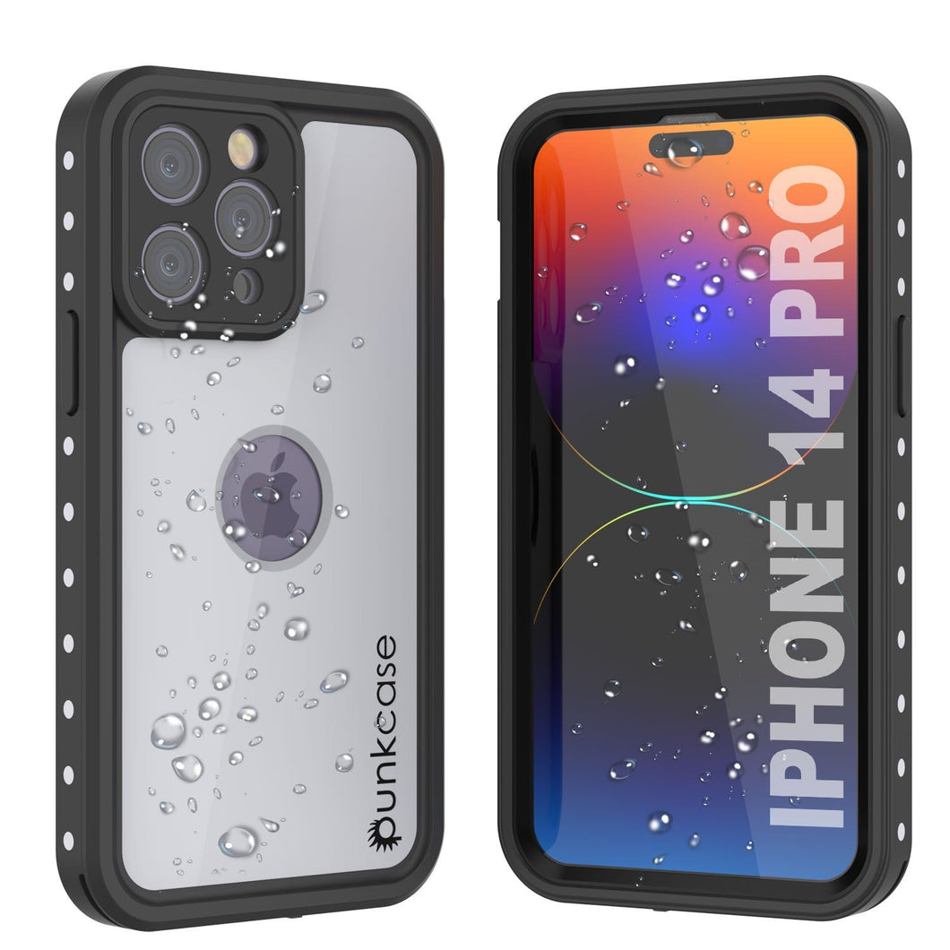 Étui étanche IP68 pour iPhone 14 Pro, Punkcase [Blanc] [Série StudStar] [Ajustement Slim] [Antipoussière]