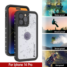 Charger l&#39;image dans la galerie, Étui étanche IP68 pour iPhone 14 Pro, Punkcase [Blanc] [Série StudStar] [Ajustement Slim] [Antipoussière]
