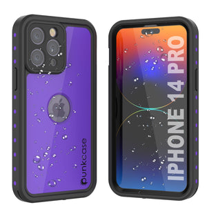 Coque étanche IP68 pour iPhone 14 Pro, Punkcase [Violet] [Série StudStar] [Ajustement Slim] [Résistant à la saleté]