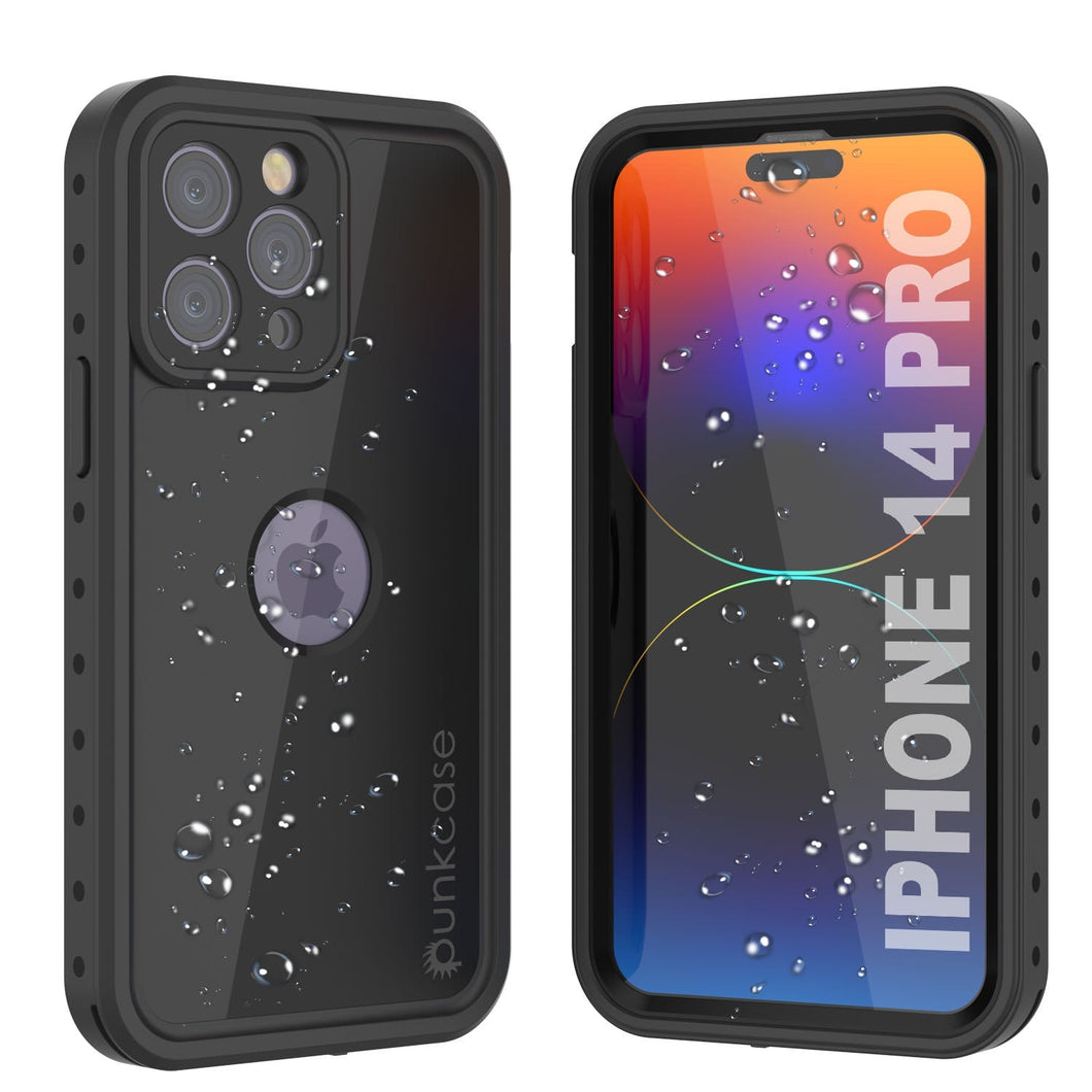 Coque étanche IP68 pour iPhone 14 Pro, Punkcase [Noire] [Série StudStar] [Ajustement fin]