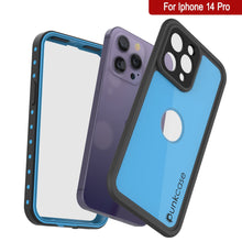 Load image into Gallery viewer, Coque iPhone 15 Pro étanche IP68, Punkcase [Bleu clair] [Série StudStar] [Ajustement mince] [Antipoussière]
