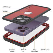 Load image into Gallery viewer, Étui étanche IP68 pour iPhone 15 Pro, Punkcase [Rouge] [Série StudStar] [Ajustement Slim]
