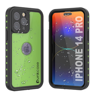 Coque étanche IP68 pour iPhone 14 Pro, Punkcase [Vert clair] [Série StudStar] [Slim Fit] [Anti-poussière].