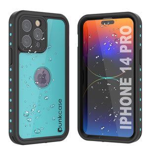 Coque étanche IP68 pour iPhone 14 Pro, Punkcase [Teal] [Série StudStar] [Coupe Slim]