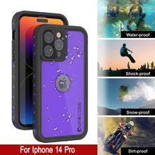 Load image into Gallery viewer, Coque étanche IP68 pour iPhone 14 Pro, Punkcase [Violet] [Série StudStar] [Ajustement Slim] [Résistant à la saleté]
