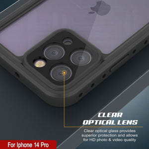 Étui iPhone 14 Pro étanche IP68, Punkcase [Transparent] [Série StudStar] [Ajustement Mince] [Anti-saleté]