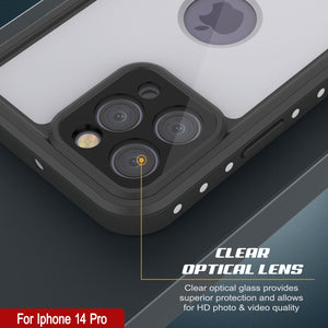 Étui étanche IP68 pour iPhone 14 Pro, Punkcase [Blanc] [Série StudStar] [Ajustement Slim] [Antipoussière]