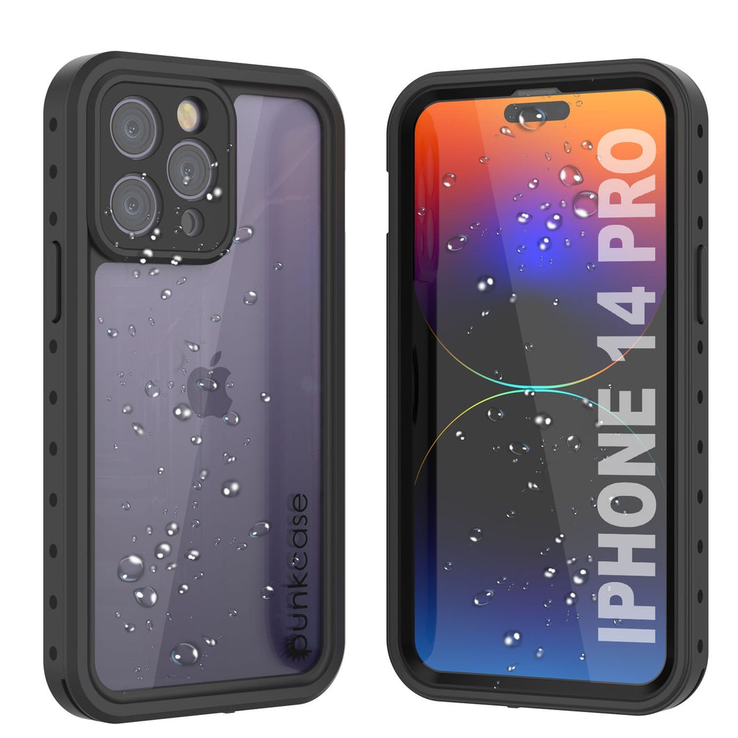 Étui iPhone 14 Pro étanche IP68, Punkcase [Transparent] [Série StudStar] [Ajustement Mince] [Anti-saleté]
