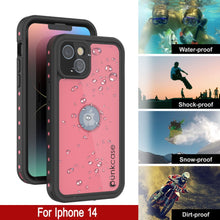 Load image into Gallery viewer, Coque étanche IP68 pour iPhone 14, Punkcase [Rose] [Série StudStar] [Ajustement fin] [Antipoussière]
