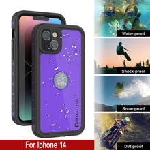 Load image into Gallery viewer, Coque étanche IP68 pour iPhone 14, Punkcase [violet] [série StudStar] [ajustement parfait] [antipoussière]
