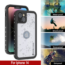 Load image into Gallery viewer, Coque étanche IP68 pour iPhone 14, Punkcase [Blanc] [Série StudStar] [Ajustement mince] [Résistant à la saleté]
