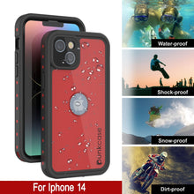 Load image into Gallery viewer, Coque iPhone 14 étanche IP68, Punkcase [Rouge] [Série StudStar] [Ajustement fin]
