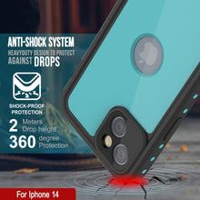 Load image into Gallery viewer, Coque iPhone 14 étanche IP68, Punkcase [Teal] [Série StudStar] [Slim Fit]
