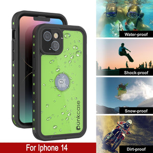 Coque étanche iPhone 14 IP68, Punkcase [Vert clair] [Série StudStar] [Ajustement fin] [Résistant à la saleté]