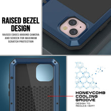 Load image into Gallery viewer, Coque en métal pour iPhone 15 Plus, étui robuste de qualité militaire [épreuve des chocs] pour protection intégrale [bleue].
