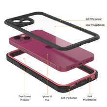 Load image into Gallery viewer, Coque étanche pour iPhone 15 Plus, Punkcase [Série Extreme] Coque de protection avec protecteur d&#39;écran intégré [Rose]

