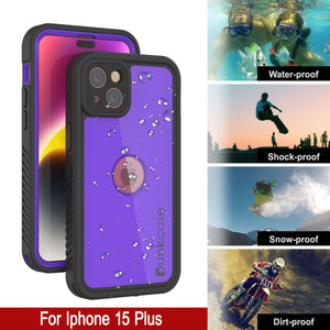 Coque étanche IP68 pour iPhone 16 Plus, Punkcase [Violet] [Série StudStar] [Coupe ajustée] [Anti-salissures]