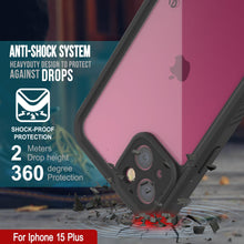 Charger l&#39;image dans la galerie, Coque étanche IP68 pour iPhone 15 Plus, Punkcase [Transparente] [Série StudStar] [Ajustement Slim] [Antipoussière]
