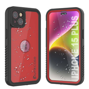 Coque étanche IP68 pour iPhone 16 Plus, Punkcase [Rouge] [Série StudStar] [Coupe ajustée]