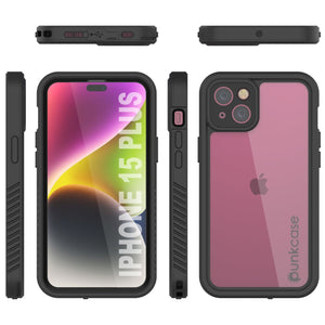 Coque étanche IP68 pour iPhone 16 Plus, Punkcase [Transparent] [Série StudStar] [Coupe ajustée] [Anti-salissures]