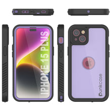 Charger l&#39;image dans la galerie, Étui étanche IP68 pour iPhone 15 Plus, Punkcase [Lilas] [Série StudStar] [Ajustement Slim] [Antipoussière].
