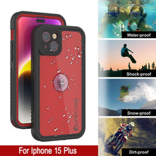 Charger l&#39;image dans la galerie, Coque étanche IP68 pour iPhone 15 Plus, Punkcase [Rouge] [Série StudStar] [Slim Fit]
