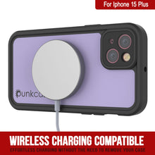 Charger l&#39;image dans la galerie, Étui étanche IP68 pour iPhone 15 Plus, Punkcase [Lilas] [Série StudStar] [Ajustement Slim] [Antipoussière].
