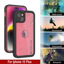 Charger l&#39;image dans la galerie, Coque étanche IP68 pour iPhone 16 Plus, Punkcase [Rose] [Série StudStar] [Coupe ajustée] [Anti-salissures]
