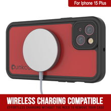 Charger l&#39;image dans la galerie, Coque étanche IP68 pour iPhone 15 Plus, Punkcase [Rouge] [Série StudStar] [Slim Fit]

