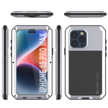 Charger l&#39;image dans la galerie, Coque en métal pour iPhone 15 Pro Max, étui robuste de qualité militaire [anti-choc] intégral en dur [blanc]
