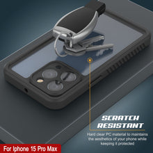 Charger l&#39;image dans la galerie, Coque étanche pour iPhone 15 Pro Max, Punkcase [Série Extreme], couverture blindée avec protecteur d&#39;écran intégré [Bleu marine]
