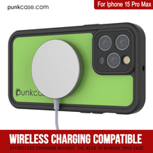 Charger l&#39;image dans la galerie, Coque étanche IP68 pour iPhone 15 Pro Max, Punkcase [vert clair] [Série StudStar] [Ajustement fin] [Anti-poussière]
