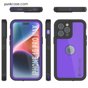 Coque étanche IP68 pour iPhone 16 Pro Max, Punkcase [Violet] [Série StudStar] [Coupe ajustée] [Anti-salissures]