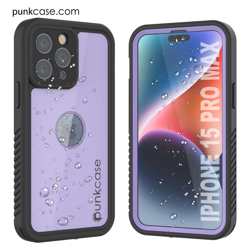 Coque étanche IP68 pour iPhone 16 Pro Max, Punkcase [Lilas] [Série StudStar] [Coupe ajustée] [Anti-salissures]