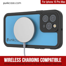 Charger l&#39;image dans la galerie, Coque étanche IP68 pour iPhone 15 Pro Max, Punkcase [Bleu clair] [Série StudStar] [Ajustement mince] [Antipoussière]
