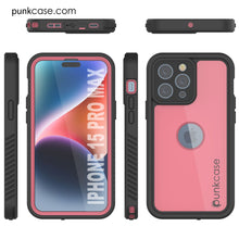 Charger l&#39;image dans la galerie, Coque étanche iPhone 15 Pro Max IP68, Punkcase [Rose] [Série StudStar] [Ajustement Fin] [Antipoussière]
