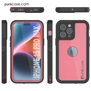 Coque étanche IP68 pour iPhone 16 Pro Max, Punkcase [Rose] [Série StudStar] [Coupe ajustée] [Anti-salissures]