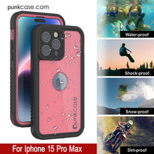 Load image into Gallery viewer, Coque étanche IP68 pour iPhone 16 Pro Max, Punkcase [Rose] [Série StudStar] [Coupe ajustée] [Anti-salissures]
