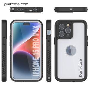 Coque étanche IP68 pour iPhone 16 Pro Max, Punkcase [Blanc] [Série StudStar] [Coupe ajustée] [Anti-salissures]