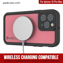 Charger l&#39;image dans la galerie, Coque étanche iPhone 15 Pro Max IP68, Punkcase [Rose] [Série StudStar] [Ajustement Fin] [Antipoussière]
