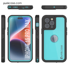 Charger l&#39;image dans la galerie, iPhone 15 Pro Max Étui étanche IP68, Punkcase [Bleu sarcelle] [Série StudStar] [Ajustement slim]
