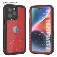 Load image into Gallery viewer, Coque étanche IP68 pour iPhone 16 Pro Max, Punkcase [Rouge] [Série StudStar] [Coupe ajustée]
